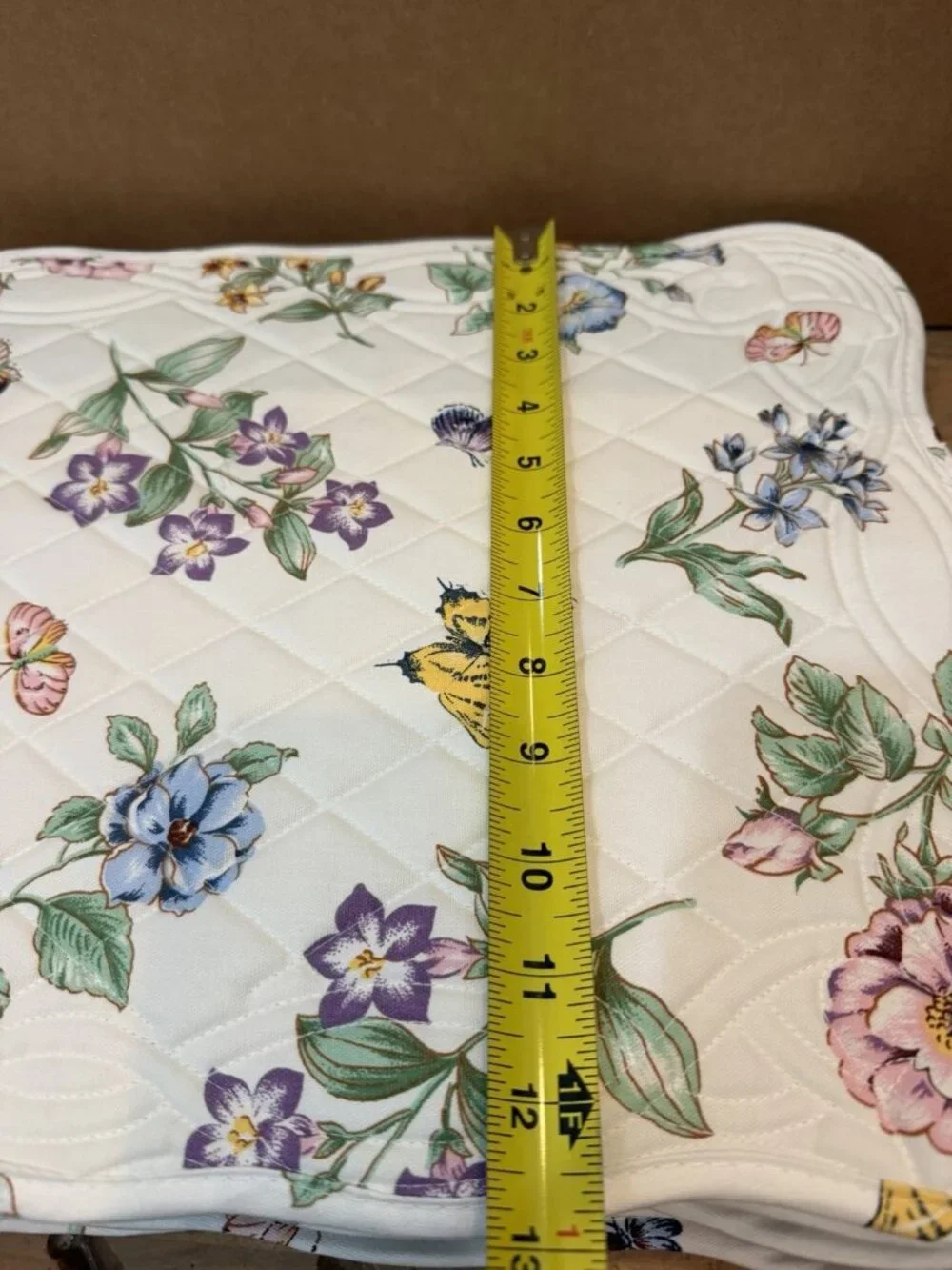 Lenox American by Design Butterfly Meadow Quilted Placemats Set of 4 - 19x12.5